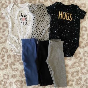 Bundle - Bodysuits/Pants Sz 3 months